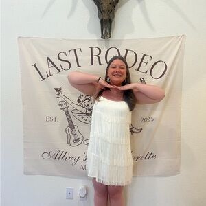 Abercrombie White Fringe Mini Dress